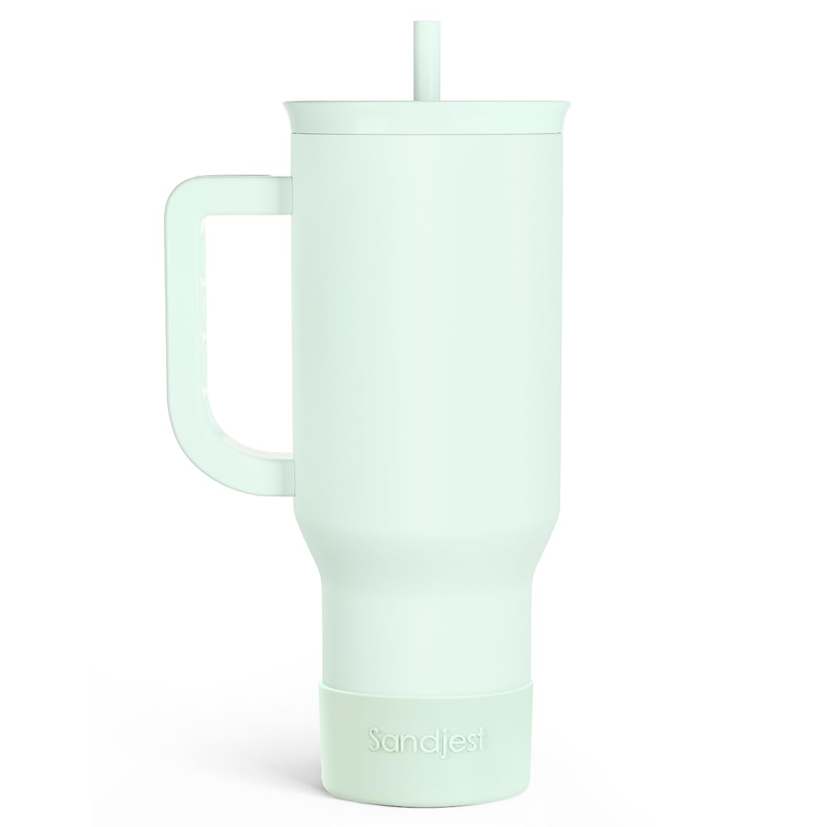 Floral Tumbler with Handle 40oz, Stainless Steel Insulated Tumblers Coffee Travel Mug Cup with Straw, Flower Coffee Cup Gifts for Women Girls, Gift for Her on Christmas Birthday Mothers Day