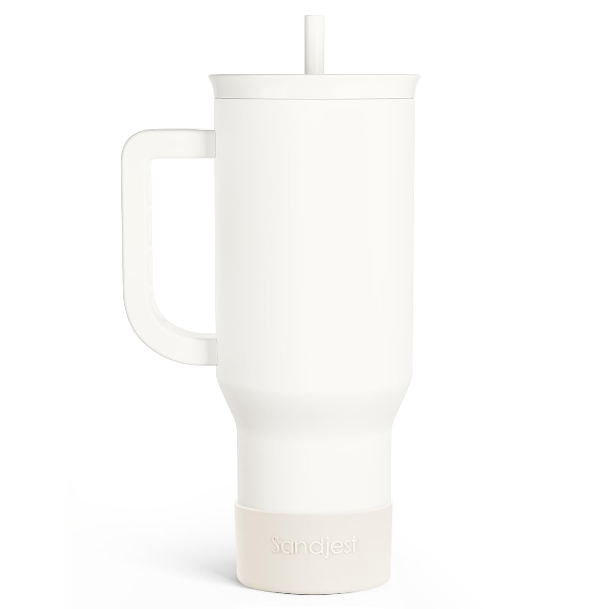 Floral Tumbler with Handle 40oz, Stainless Steel Insulated Tumblers Coffee Travel Mug Cup with Straw, Flower Coffee Cup Gifts for Women Girls, Gift for Her on Christmas Birthday Mothers Day