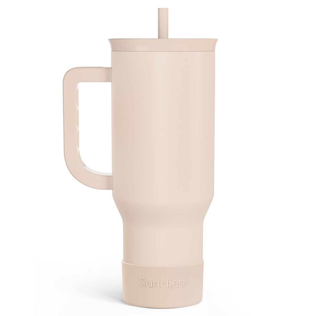 Floral Tumbler with Handle 40oz, Stainless Steel Insulated Tumblers Coffee Travel Mug Cup with Straw, Flower Coffee Cup Gifts for Women Girls, Gift for Her on Christmas Birthday Mothers Day