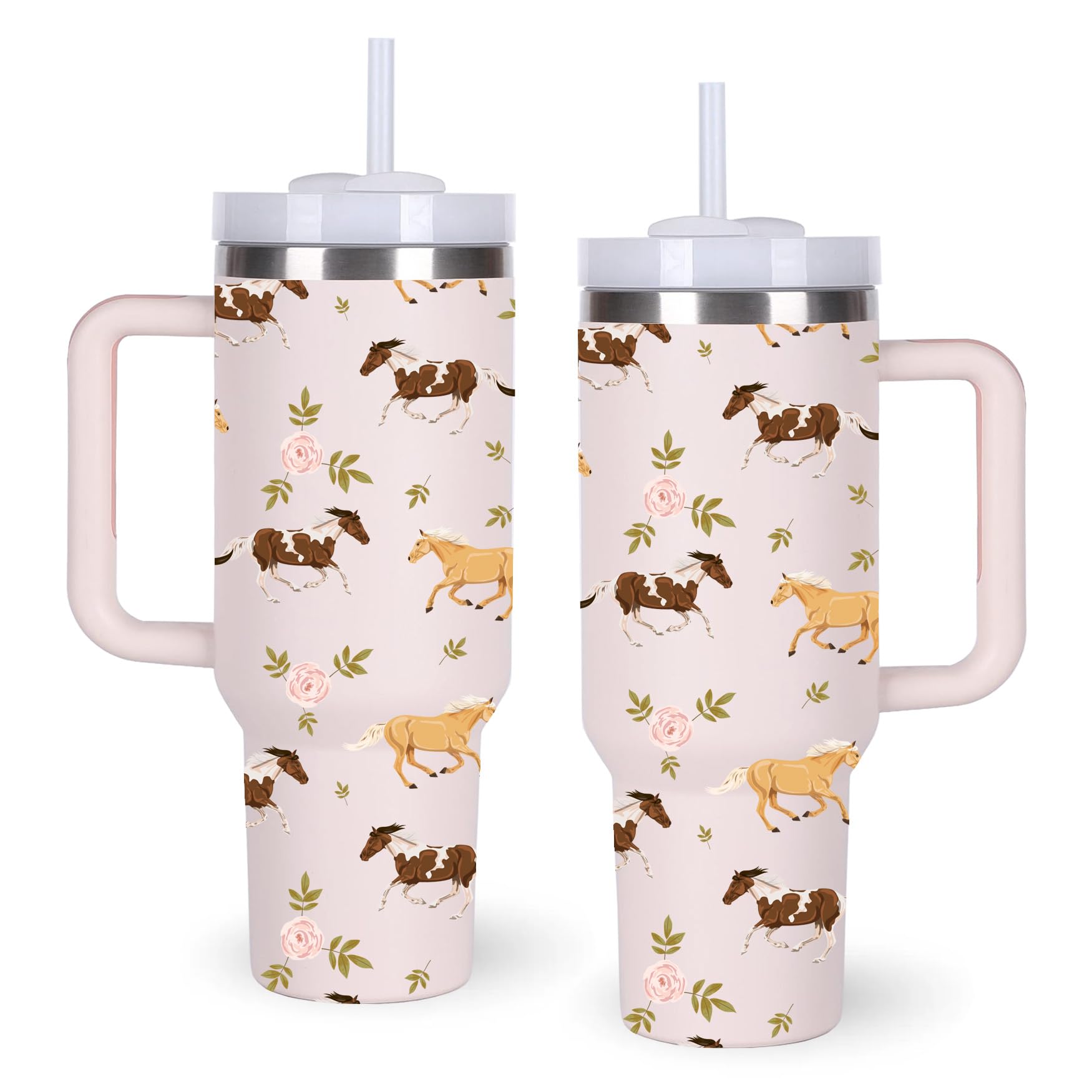 momocici 40oz Giraffe Tumbler with Handle Gifts for Women.Giraffe Lover Cups Tumbler Gifts for Women.40 oz Birthday Christmas Giraffe Cup Tumblers for Giraffes Lover.