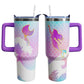 40 oz Corgi Tumbler with Handle Corgi Gifts for Women Insulated Stainless Steel Coffee Cup with Straw Travel Mug with Lid Water Bottle For Kids