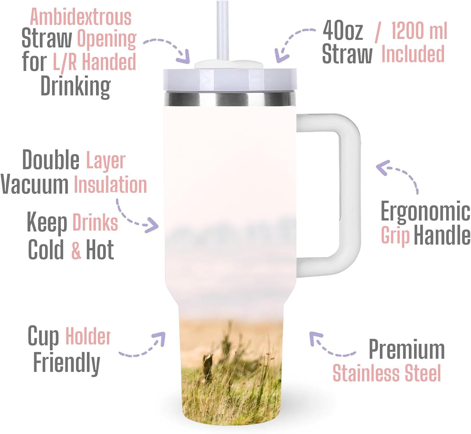 momocici 40oz Highland Cows Tumbler with Handle Gifts for Women.Highland Cow Lover Cups Tumbler Gifts for Women.40 oz Birthday Christmas Highland Cow Cup Tumblers for Highland Cows Lover.