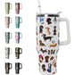Leopard Tumbler Cheetah Tumbler 40 oz Leopard Print Gifts for Women Cute Cups Coffee Travel Mug with Handle Leak Proof Insulated Cheetah Lover Decor Stuff