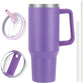 40 oz Tumbler with Handle and Flip Straw Lid, Vacuum Insulated Leak Proof Double Walled Stainless Steel Travel Mug Tumblers, Maintains Cold Ice and Heat for Hours(Leopard Brown Tumbler)