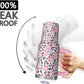 40oz Pink Leopard Print Tumbler with Handle，Cute Heart Pattern Insulated Stainless Steel Travel Mug, 24H Cold and 12H Hot, Valentine's Day Mothers Day Gift for Women