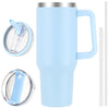 40 oz Tumbler with Handle and Flip Straw Lid, Vacuum Insulated Leak Proof Double Walled Stainless Steel Travel Mug Tumblers, Maintains Cold Ice and Heat for Hours(Leopard Brown Tumbler)