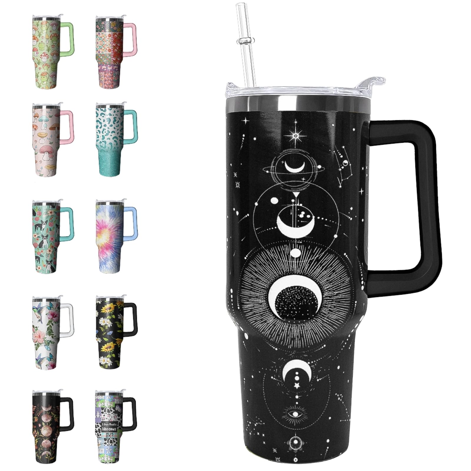 Leopard Tumbler Cheetah Tumbler 40 oz Leopard Print Gifts for Women Cute Cups Coffee Travel Mug with Handle Leak Proof Insulated Cheetah Lover Decor Stuff