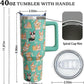 40 oz Corgi Tumbler with Handle Corgi Gifts for Women Insulated Stainless Steel Coffee Cup with Straw Travel Mug with Lid Water Bottle For Kids