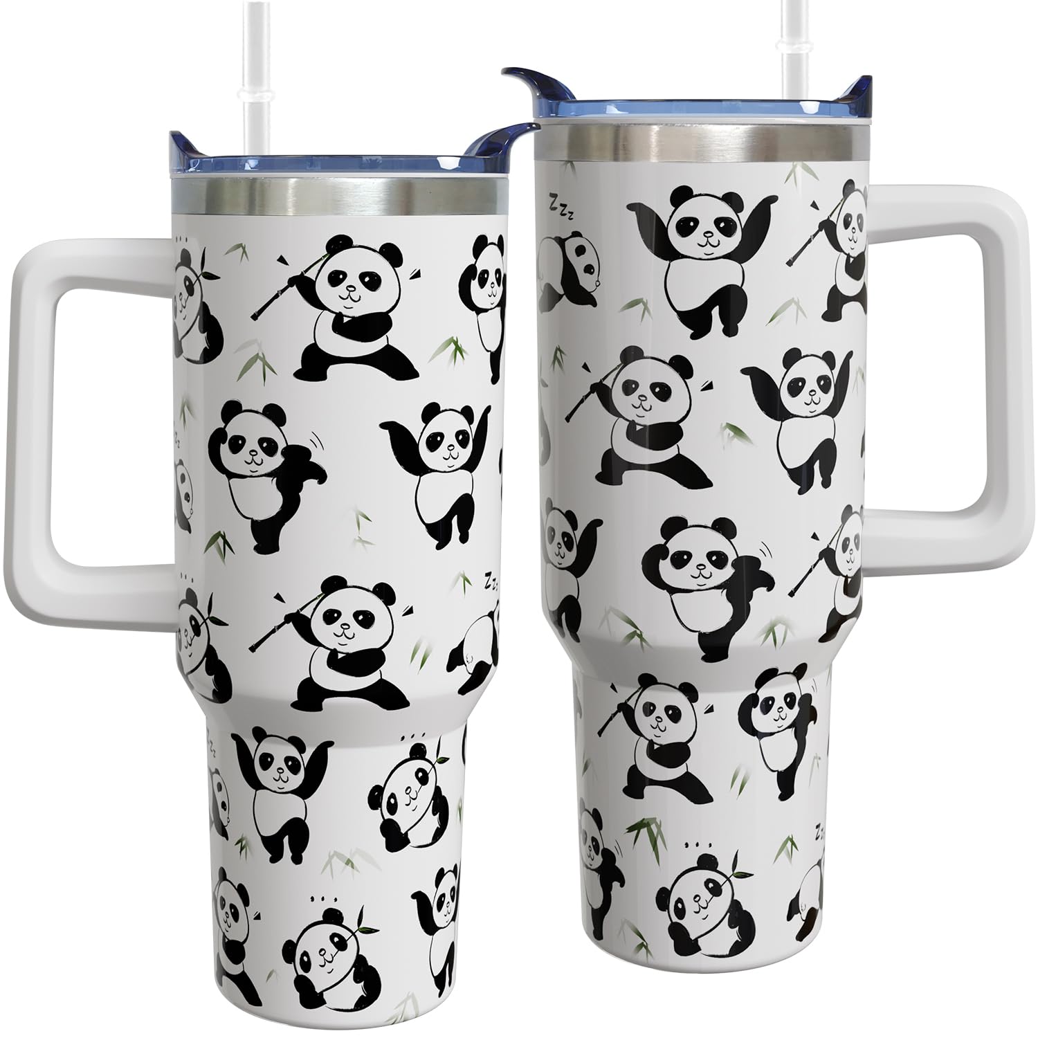 40 oz Corgi Tumbler with Handle Corgi Gifts for Women Insulated Stainless Steel Coffee Cup with Straw Travel Mug with Lid Water Bottle For Kids