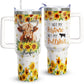 40 oz Corgi Tumbler with Handle Corgi Gifts for Women Insulated Stainless Steel Coffee Cup with Straw Travel Mug with Lid Water Bottle For Kids