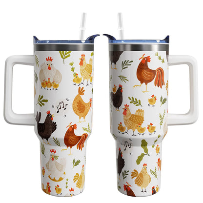 40 oz Corgi Tumbler with Handle Corgi Gifts for Women Insulated Stainless Steel Coffee Cup with Straw Travel Mug with Lid Water Bottle For Kids