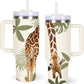 momocici 40oz Giraffe Tumbler with Handle Gifts for Women.Giraffe Lover Cups Tumbler Gifts for Women.40 oz Birthday Christmas Giraffe Cup Tumblers for Giraffes Lover.