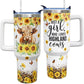 40 oz Corgi Tumbler with Handle Corgi Gifts for Women Insulated Stainless Steel Coffee Cup with Straw Travel Mug with Lid Water Bottle For Kids