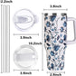 SYACOT 40 oz Tumbler with Handle and Straw Stainless Steel Insulated Tumbler Leak Proof Lid and Straw Lid Reusable Travel Mug Coffee Mug Cup Dishwasher Safe Keep Drinks Cold and Hot (Ceramics)