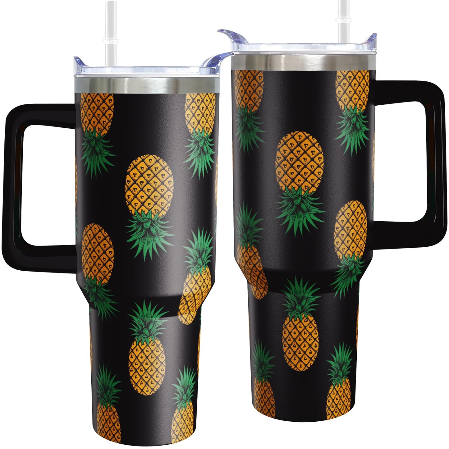 40 oz Corgi Tumbler with Handle Corgi Gifts for Women Insulated Stainless Steel Coffee Cup with Straw Travel Mug with Lid Water Bottle For Kids