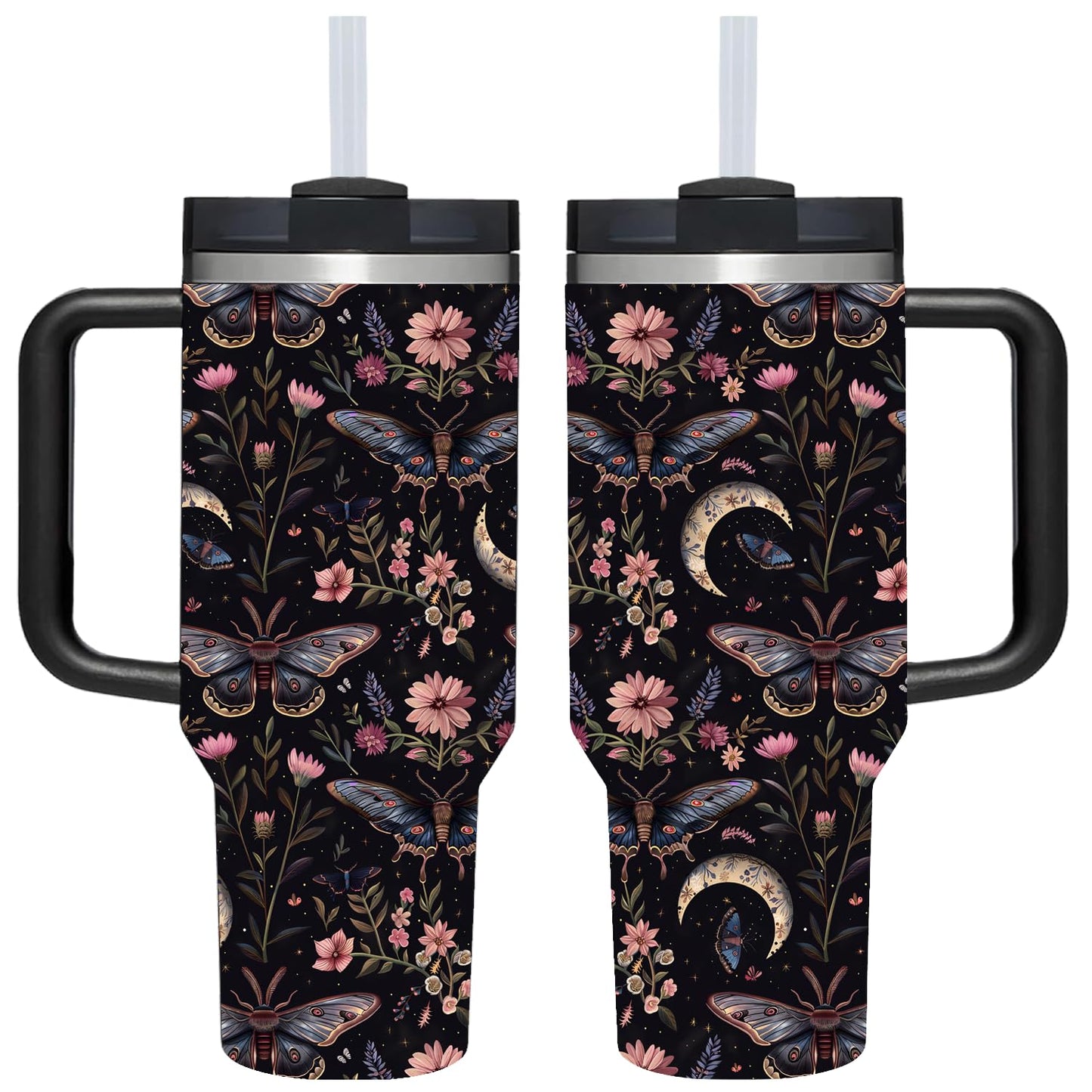 AMZUShome 40 OZ Paw Tumbler with Handle.Dog Cat Lover Paw Gifts.Unique Birthday Christmas Gifts for Dog Cat Paws Lover.Personalized 40 OZ Paws Tumbler Gifts for Women Men.