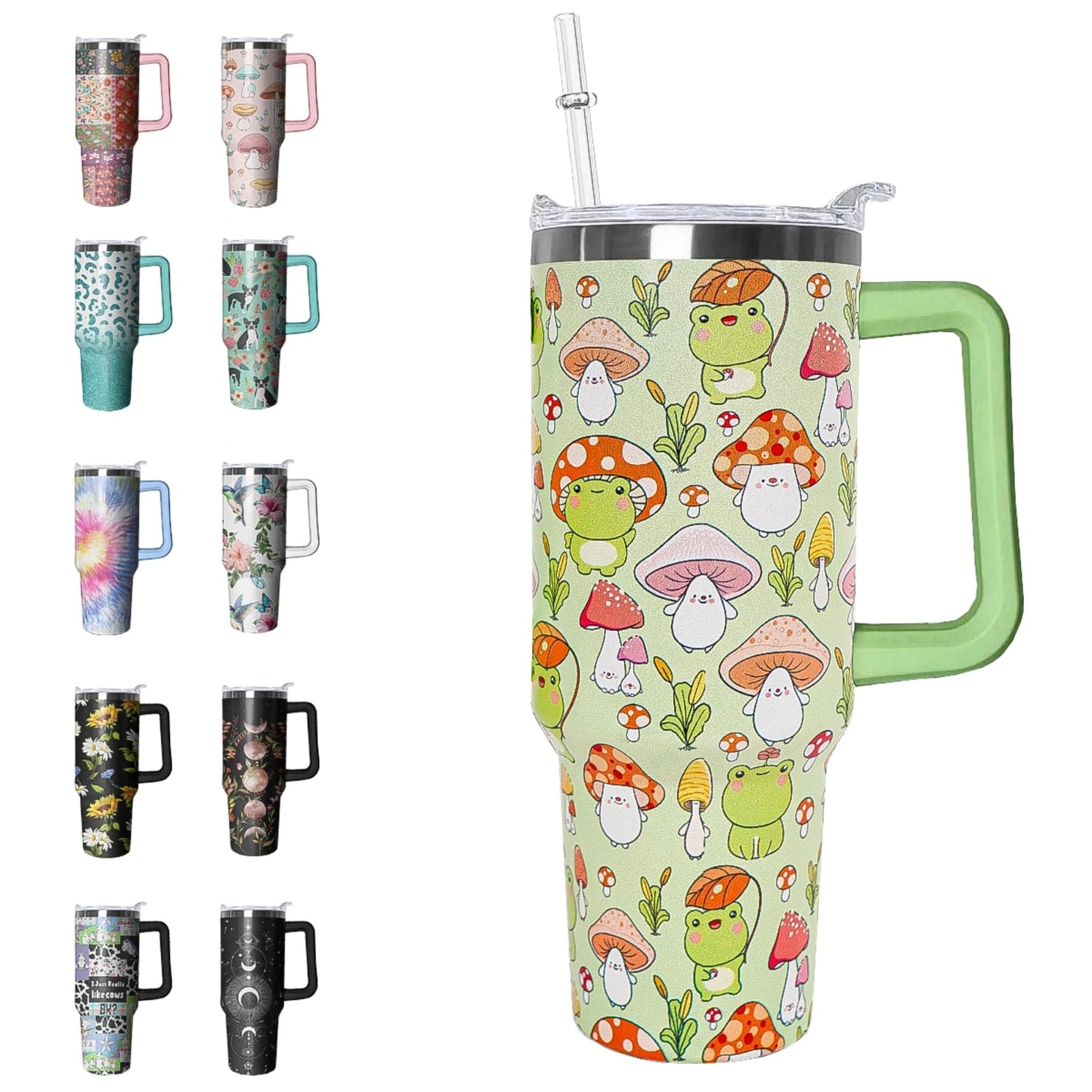 Leopard Tumbler Cheetah Tumbler 40 oz Leopard Print Gifts for Women Cute Cups Coffee Travel Mug with Handle Leak Proof Insulated Cheetah Lover Decor Stuff