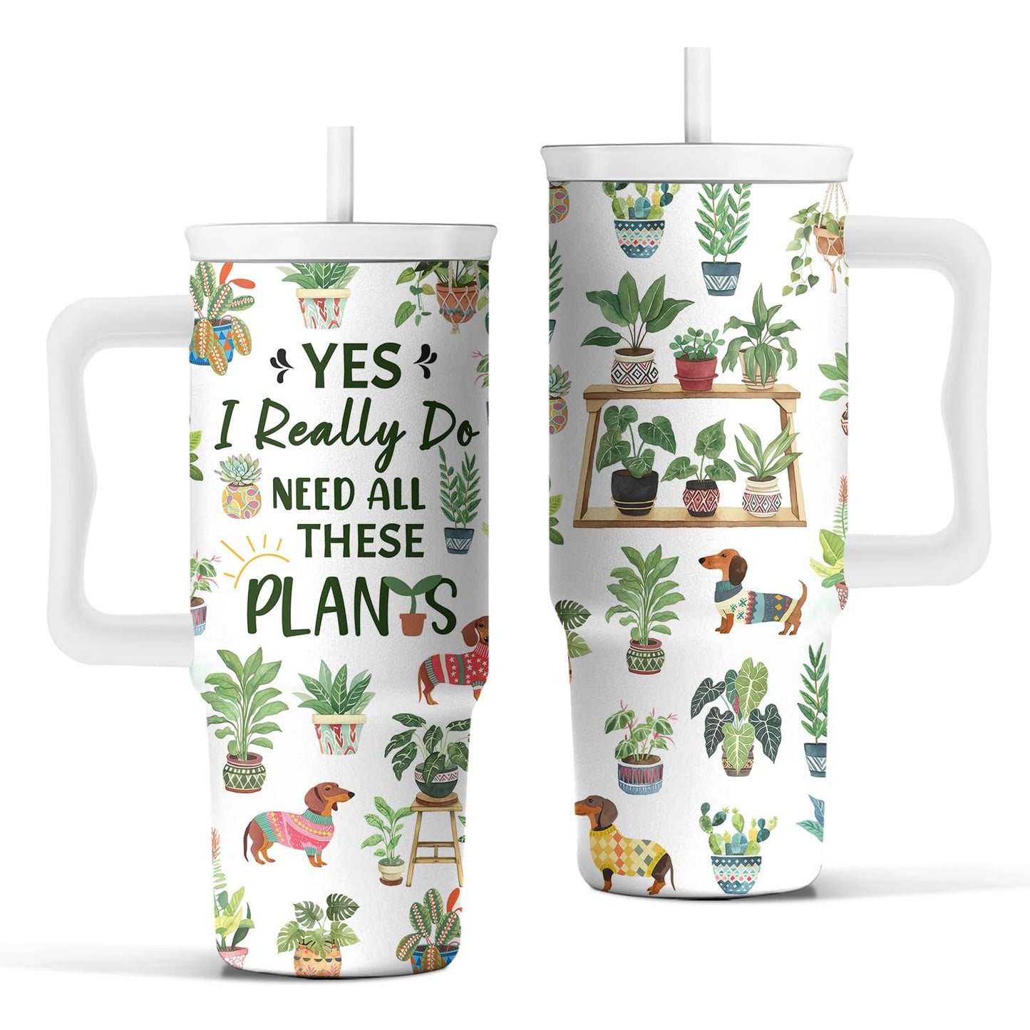 Leopard Print Tumbler 40oz with Handle and Straw - Animal Print Coffee Cup for Women, Wild Print Travel Mug, Insulated Spill Proof Cup, Cute Water Bottle