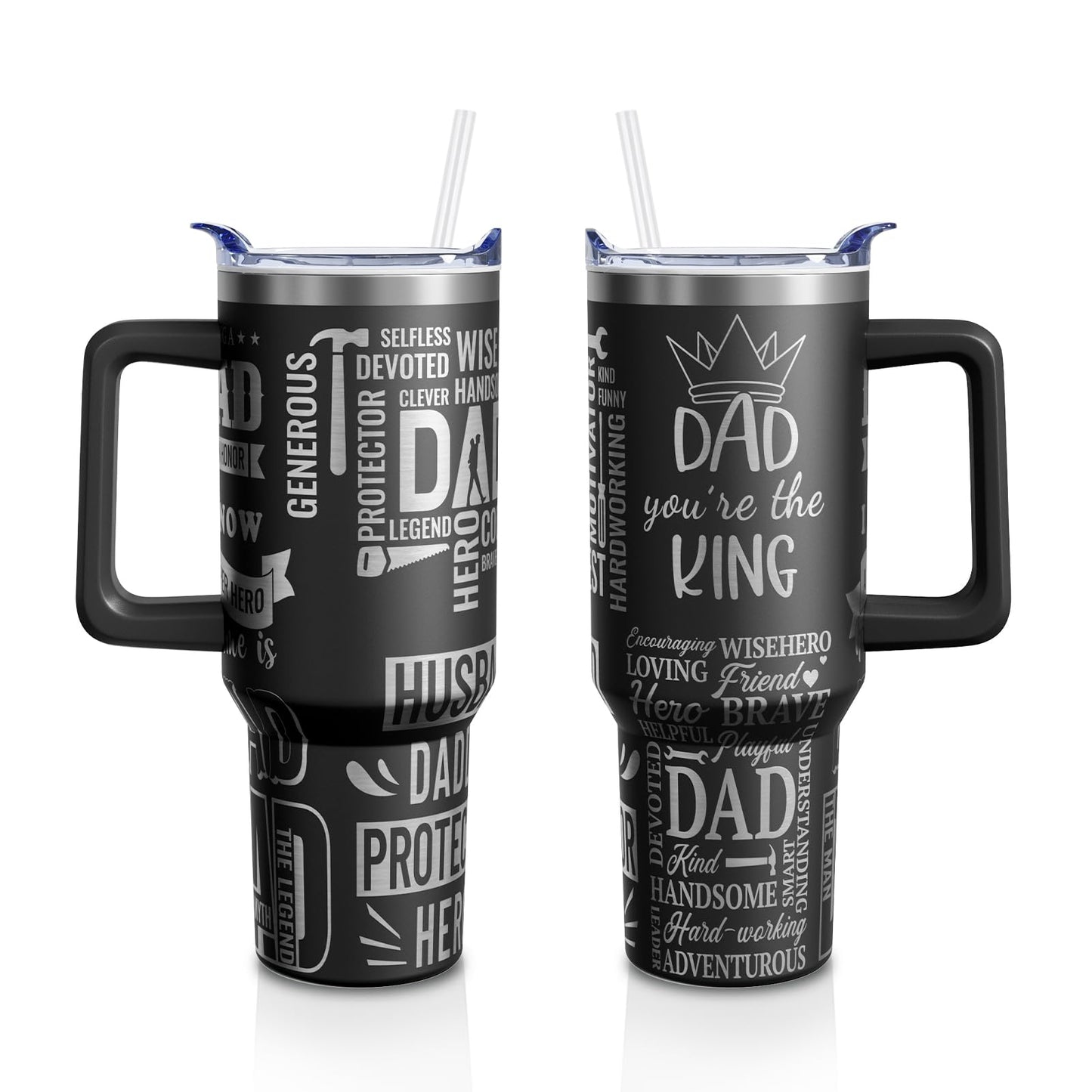 40oz Halloween Gothic Tumbler with Handle and Straw, Goth Skull Stainless Steel Insulated Cup Water Bottle, Halloween Holiday Gifts for Women Men (1PC)