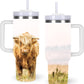 momocici 40oz Highland Cows Tumbler with Handle Gifts for Women.Highland Cow Lover Cups Tumbler Gifts for Women.40 oz Birthday Christmas Highland Cow Cup Tumblers for Highland Cows Lover.