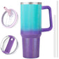 40 oz Tumbler with Handle and Flip Straw Lid, Vacuum Insulated Leak Proof Double Walled Stainless Steel Travel Mug Tumblers, Maintains Cold Ice and Heat for Hours(Leopard Brown Tumbler)