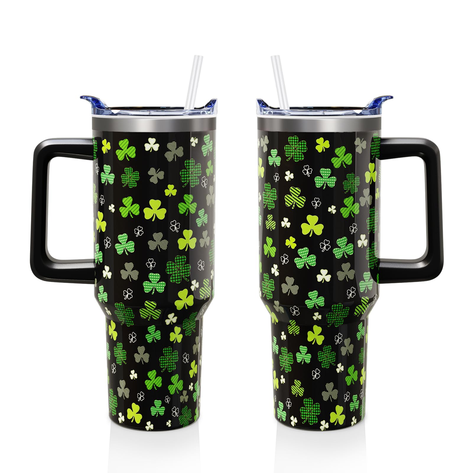 40oz Halloween Gothic Tumbler with Handle and Straw, Goth Skull Stainless Steel Insulated Cup Water Bottle, Halloween Holiday Gifts for Women Men (1PC)