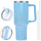 40 oz Tumbler with Handle and Flip Straw Lid, Vacuum Insulated Leak Proof Double Walled Stainless Steel Travel Mug Tumblers, Maintains Cold Ice and Heat for Hours(Leopard Brown Tumbler)
