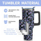 40oz Halloween Gothic Tumbler with Handle and Straw, Goth Skull Stainless Steel Insulated Cup Water Bottle, Halloween Holiday Gifts for Women Men (1PC)