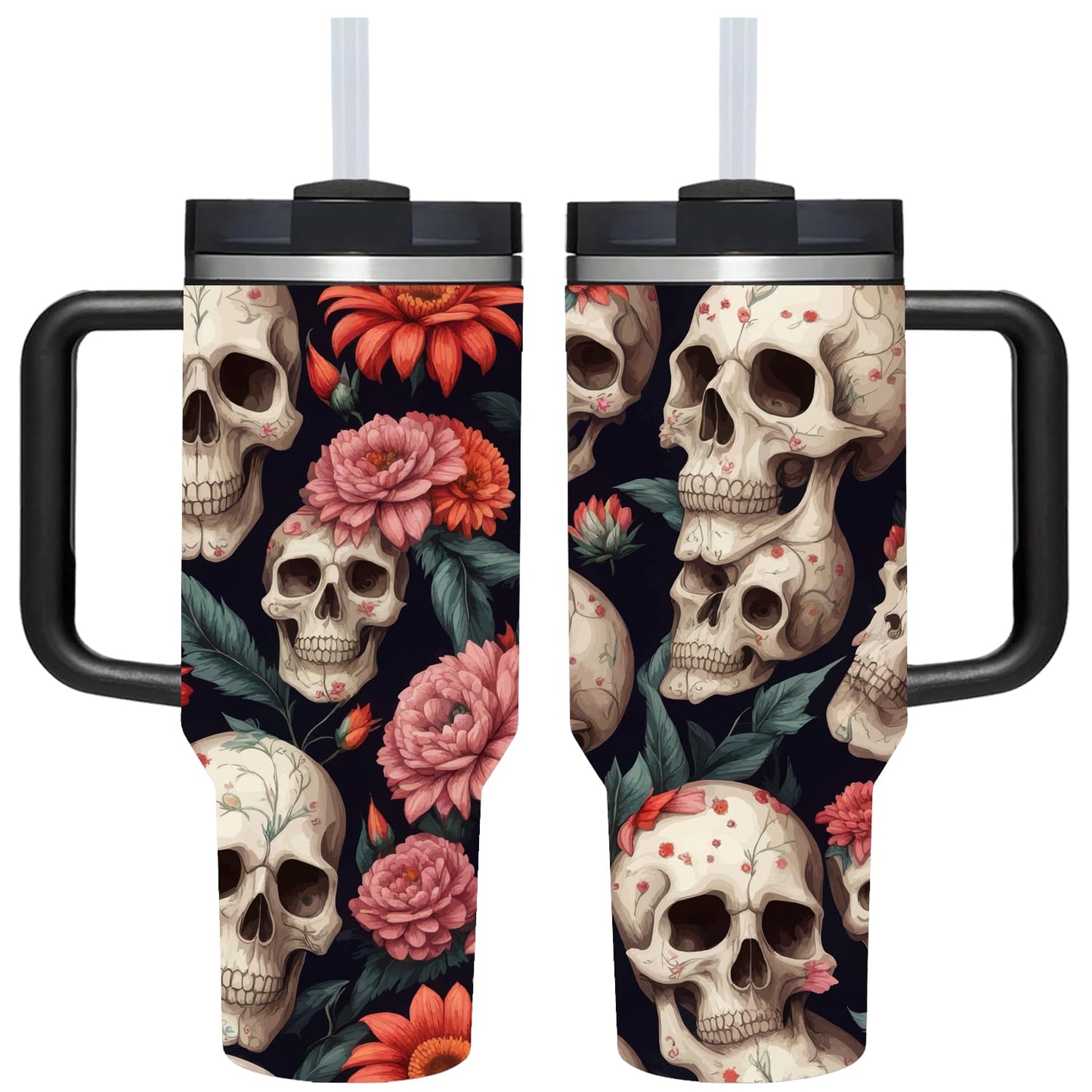 AMZUShome 40 OZ Paw Tumbler with Handle.Dog Cat Lover Paw Gifts.Unique Birthday Christmas Gifts for Dog Cat Paws Lover.Personalized 40 OZ Paws Tumbler Gifts for Women Men.