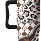 Leopard Print Tumbler 40oz with Handle and Straw - Animal Print Coffee Cup for Women, Wild Print Travel Mug, Insulated Spill Proof Cup, Cute Water Bottle