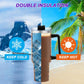 40 oz Tumbler with Handle and Flip Straw Lid, Vacuum Insulated Leak Proof Double Walled Stainless Steel Travel Mug Tumblers, Maintains Cold Ice and Heat for Hours(Leopard Brown Tumbler)
