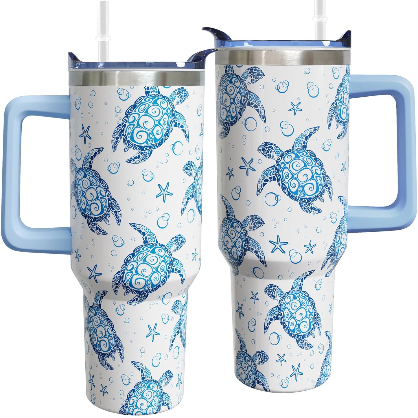 40 oz Corgi Tumbler with Handle Corgi Gifts for Women Insulated Stainless Steel Coffee Cup with Straw Travel Mug with Lid Water Bottle For Kids